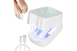 EASHEAL Nail Fungus Laser Treatment LED Light Device - Fungal Nail Treatment, Nail Fungus Laser Treatment, Toenail Fungus Treatment, Solution for Damaged Discoloration of Thick Toenails and Fingernails, White