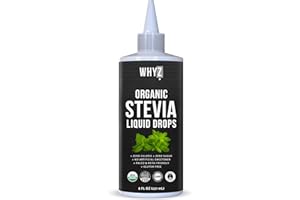 WHYZ Organic Stevia Liquid Drops Pure Liquid Stevia Extract, Zero Calorie Sweetener for Coffee, Tea & Baking Keto Friendly Sweetener Drops, 8 fl oz, 1,823 Servings