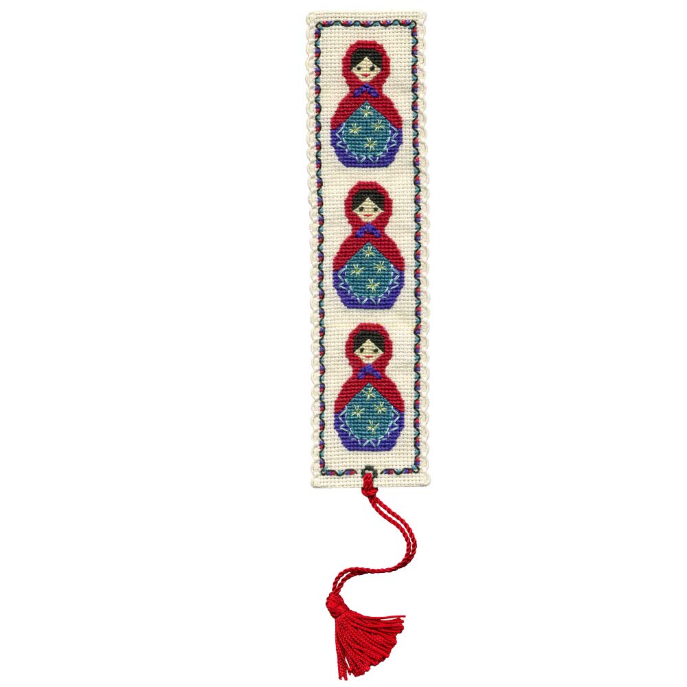 Textile Heritage Russian Dolls - A Counted Cross Stitch Bookmark Kit