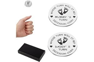 Pièce de décision pour nouveaux parents, cadeau amusant de grossesse pour la première fois maman et papa, double face, pièce 