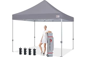 MASTERCANOPY Pop Up Canopy Tent Commercial Grade 10x10 Instant Shelter (Grey)