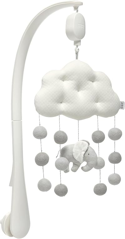 Mamas & Papas Welcome to the World Cloud and Elephant Musical Mobile Grey
