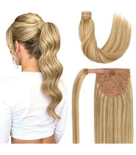 Amazon.com : LUVME Drawstring Ponytail Extensions Human Hair  display picture 3