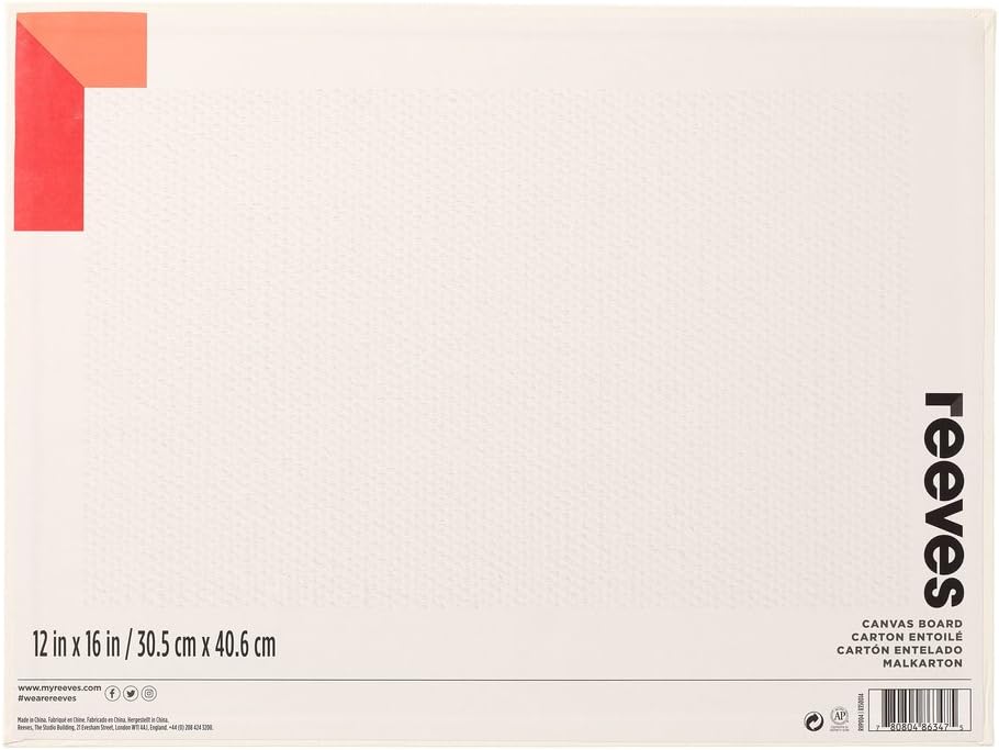 Reeves Canvas Board, 12 x 16 Inches