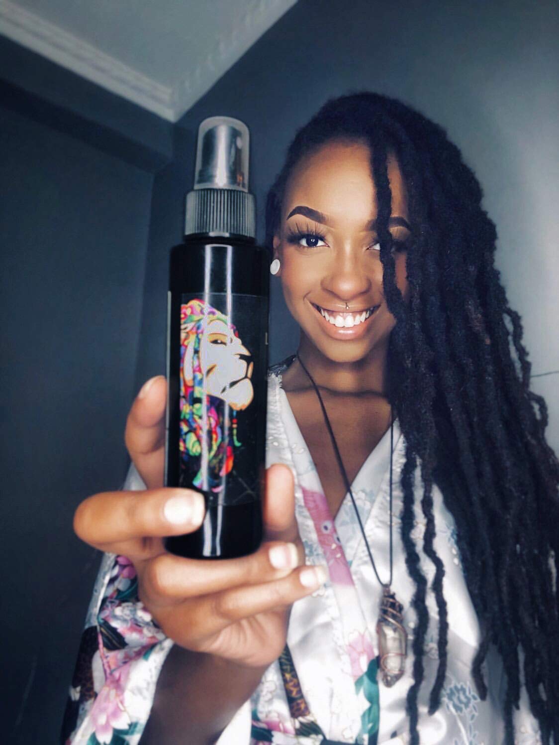 Lion Locs Rosewater Spray with Aloe, Essential Oils, Vitamins, and Glycerin | Organic Conditioner Spritz for Skin, Dreads, Dreadlocks (4oz) : Beauty
