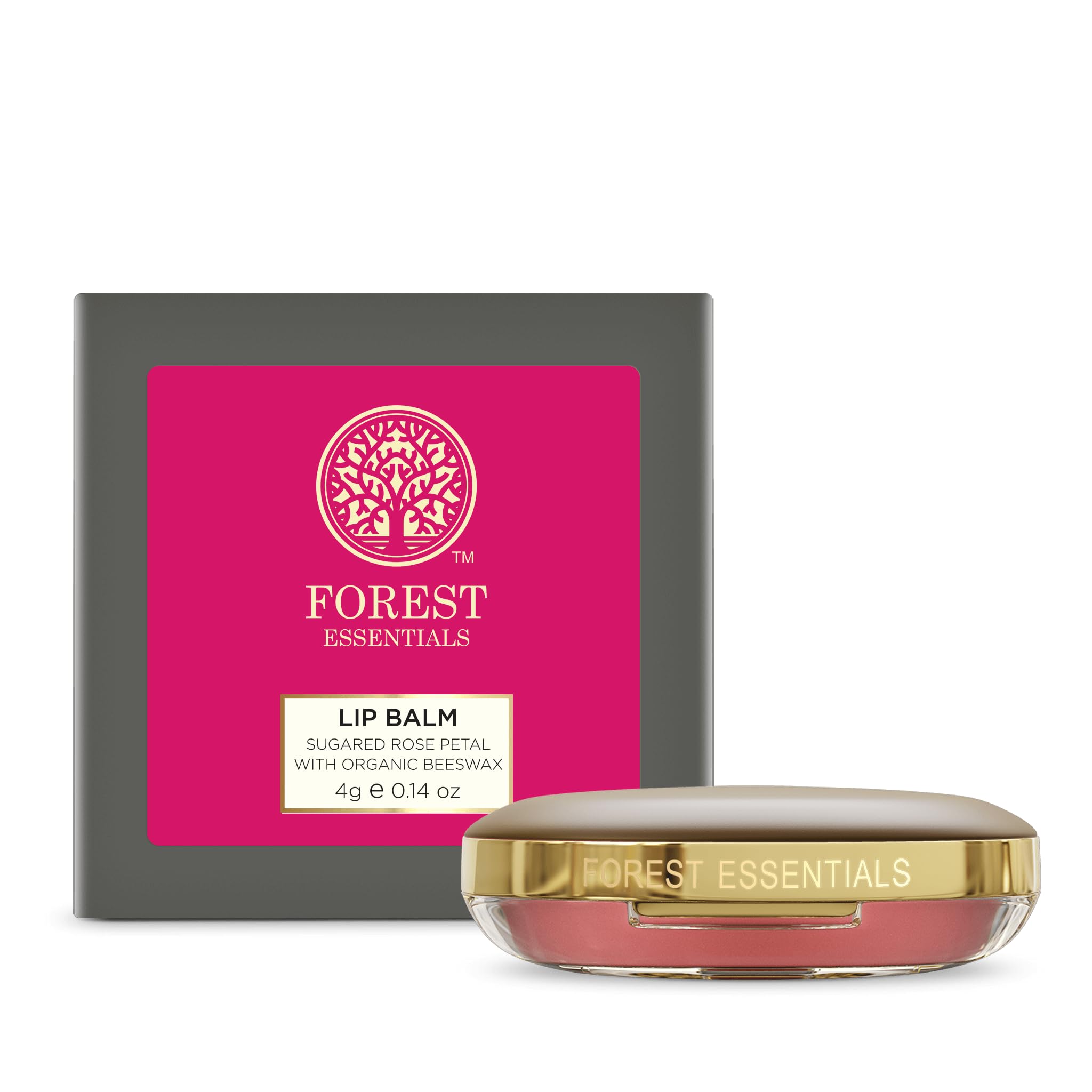 Forest Essentials Luscious Sugared Rose Petal Lip Balm, 4g