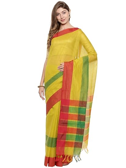 Womens Cotton & Silk Saree With Running Blouse (CCOPSC9114_Multicolored)