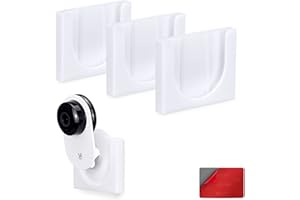 Wall Mount for YI Home (3 Pack) Security Camera - Adhesive Holder, No Hassle Bracket, Strong 3M VHB Tape, No Screws, No Mess Install (White) by Brainwavz