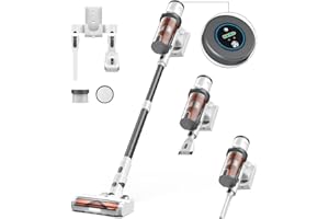 CHEBIO Cordless Vacuum Cleaner, 40Kpa Vacuum Cleaners for Home, Max 50 Mins Runtime, Anti-Tangled Stick Vacuum, Lightweight Vacuum for Carpet, Hard Floor