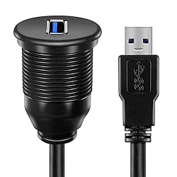 ICESPRING USB 3.0 Male to Female AUX Flush Mount