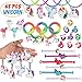 Aitey Unicorn Party Favors Supplies, Unicorn Rainbow Birthday Christmas Decoration Assorted Kit, Unicorn Bracelets, Keychains Bulk Toys for Kids and Girls (65 Packs)