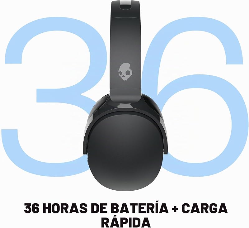 Hesh EVO Cascos Inalámbricos Bluetooth Over-Ear, Aislamiento Acústico, 36 Horas de Autonomía, Diseño Ligero Plegable - Negro