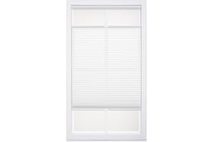 DEZ FURNISHINGS Cordless 1" Light Filtering Top Down Bottom Up Cellular Shade, 34"W x 64"H, White