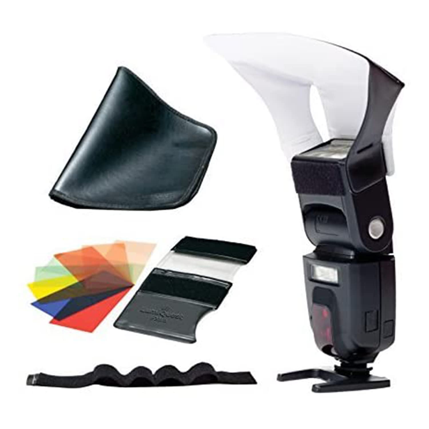 LumiQuest Photography Starter Kit, Pocket Bouncer Light Diffuser with UltraStrap & FXtra Colored Gel Kit