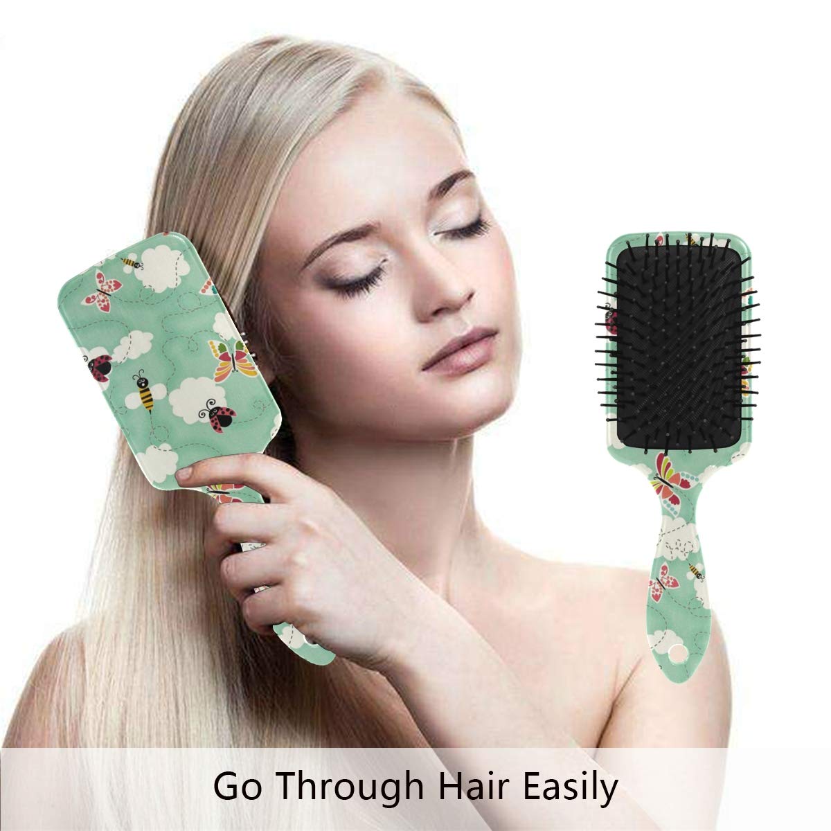 Amazon Com Detangling Hairbrush For Wet Dry Fine Curly Women