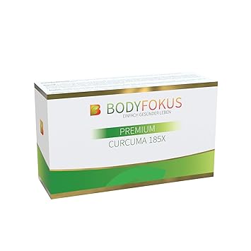 BodyFokus Premium Curcuma 185X | Hochdosierter Kurkuma-Extrakt | Mizellentechnologie