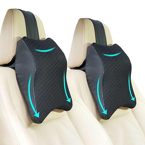 SEAHOME Car Seat Headrest Neck Rest Cushion Ergonomic Car Neck Pillow  Durable 100% Pure Memory Foam Carseat