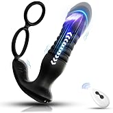 New 2in1 10 Modes Remote Prostate Device for Men Electrodes Device, Prostate Electrodes Vibrate Toys Interesting Couple Adult Tools Sunglasses G38N3，Onyx