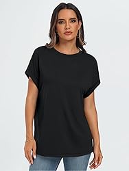 AUTOMET Womens Summer Tops Casual Basic Shirts