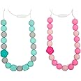 Necklaces for Sensory Kids - (2 Pack) Silicone Sensory Necklace Set - for Kids w/Adjustable Strap & Stylish Sensory Necklace for Kids Sensory Needs