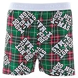 Fun Boxers Men's Do Not Open Green Cotton Boxer Shorts