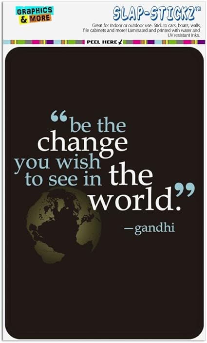 Graphique Et Plus Encore Etre Changement Que Vous Souhaitez Voir Citation Gandhi Home Business Bureau Signer 4 X 6 Multicolore Amazon Fr Cuisine Maison