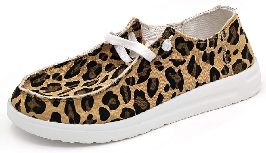 leopard boat shoes