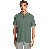 U.S. Polo Assn. Men's Classic Polo Shirt, Two-Button Closure Pique Polo Shirt, Summer Fashion Golf Shirt