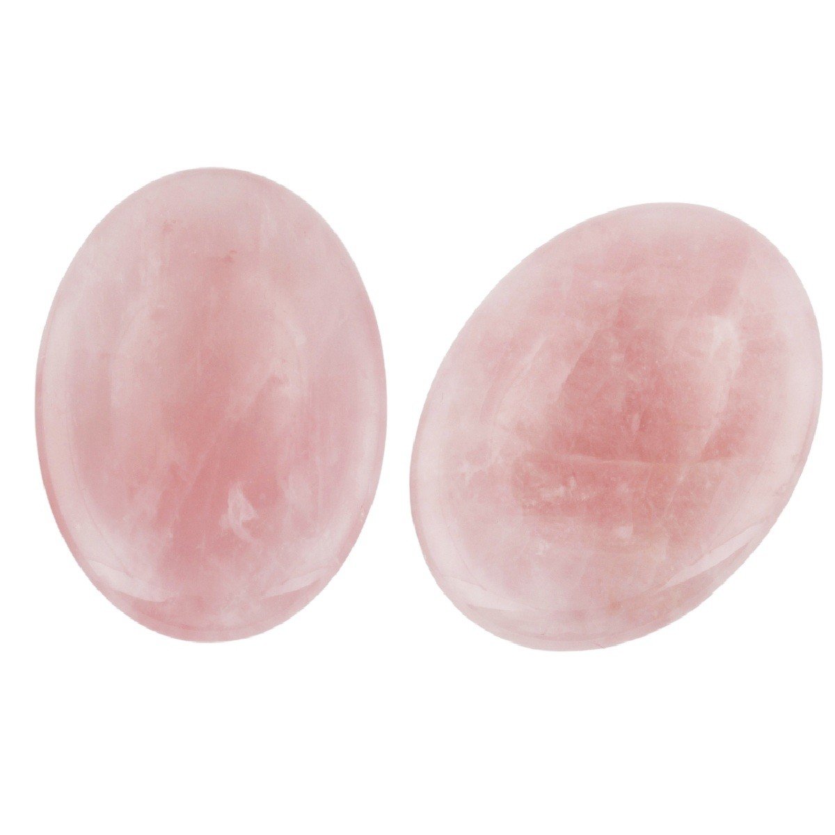 Shanxing Pack of 2 Natural Rose Quartz Thumb Worry Stones for Anxiety Stress Relief, Oval Pocket Palm Tumbled Stone Reiki Healing Pink Thumb Crystal Gift for Mum Women Chakra Meditation with Gift Box