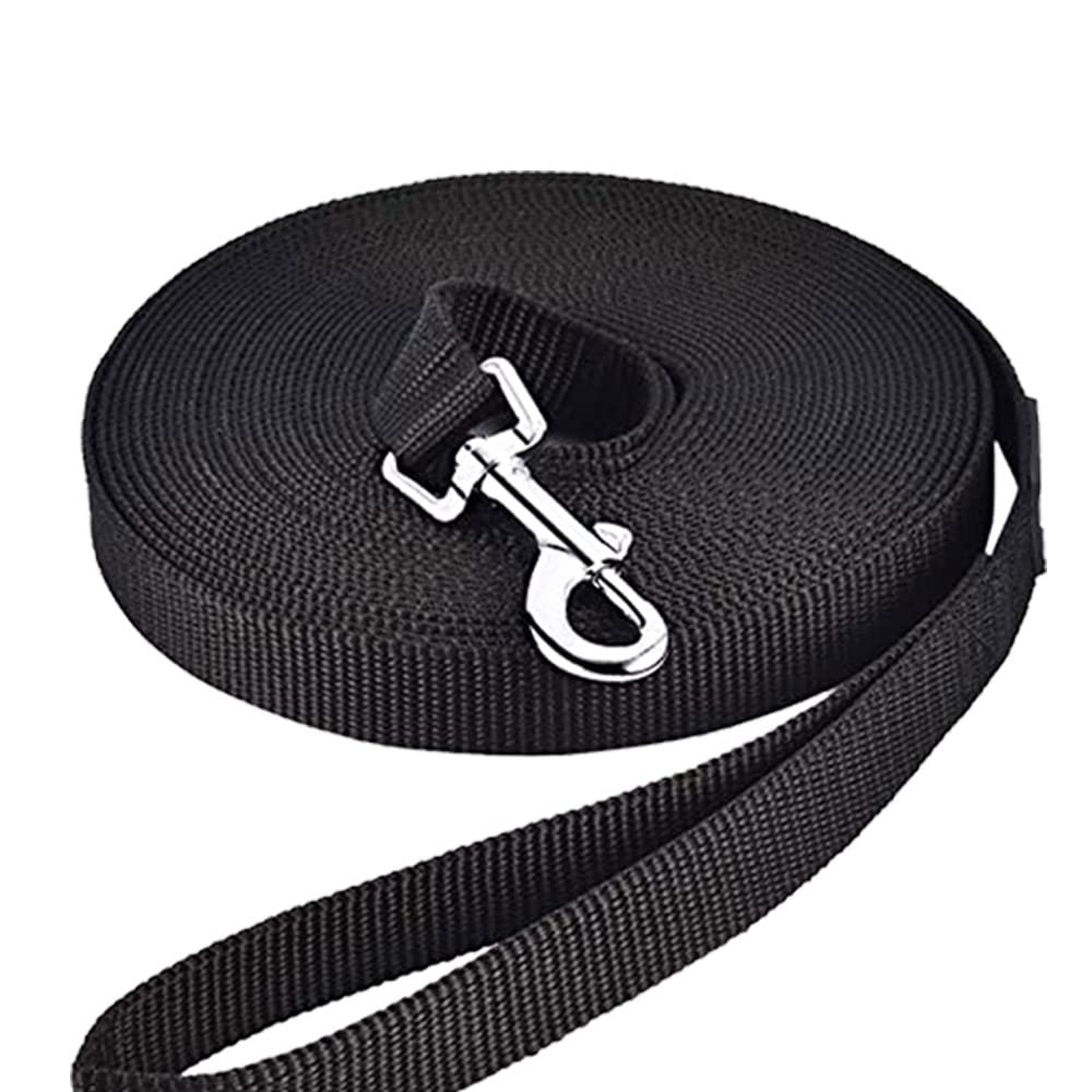 Dog Pet Puppy Training Lead Leash 50ft 15m Long Obedience Recall 1” Wide Easipet (Black)
