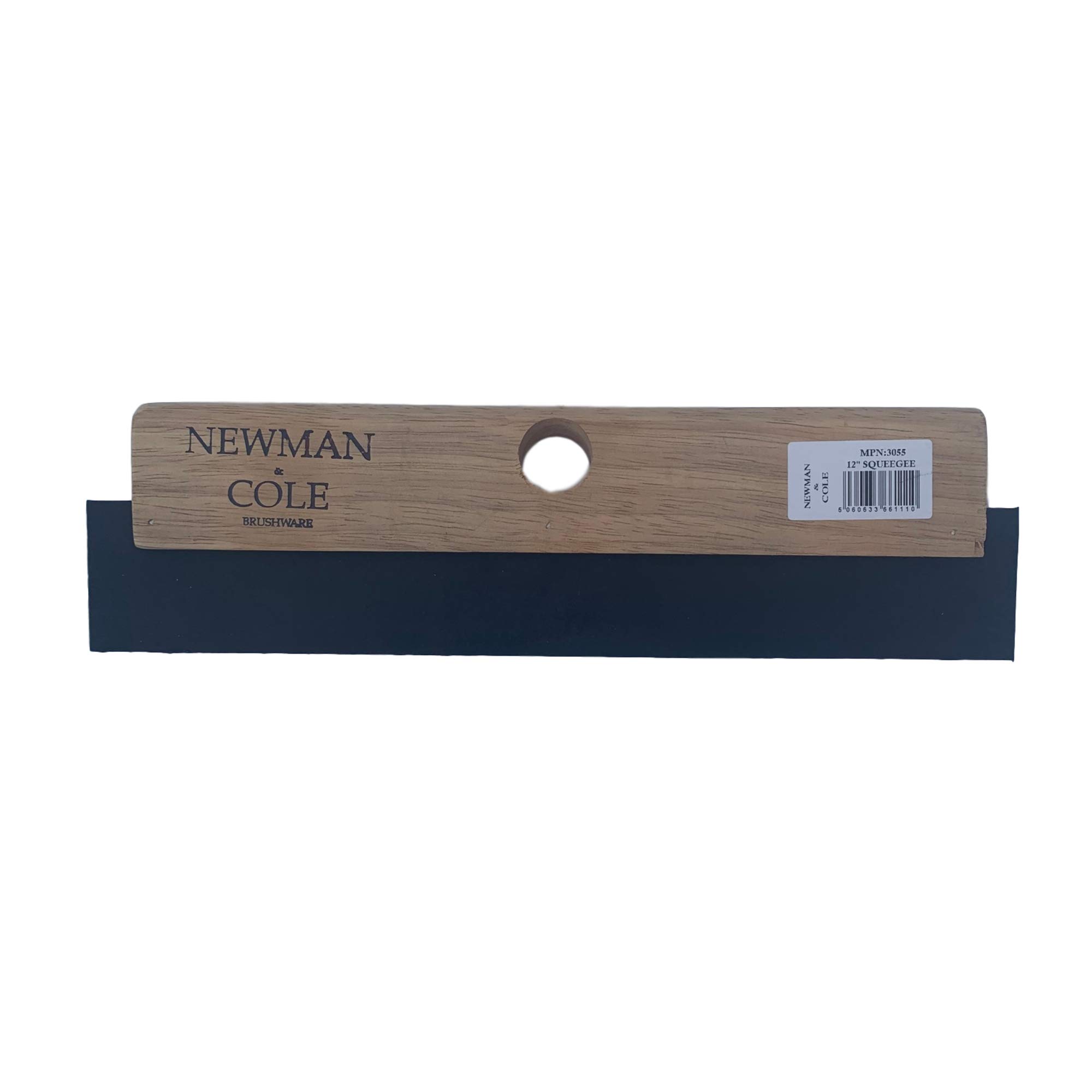 Newman & Cole Wooden Floor Squeegee Heavy Duty Head With Rubber Squeegee Blade - Ideal For Outdoor Wet Room Swimming Pool Etc. Available in 12", 18", 24" & 36" (12" / 30cm Squeegee Head)