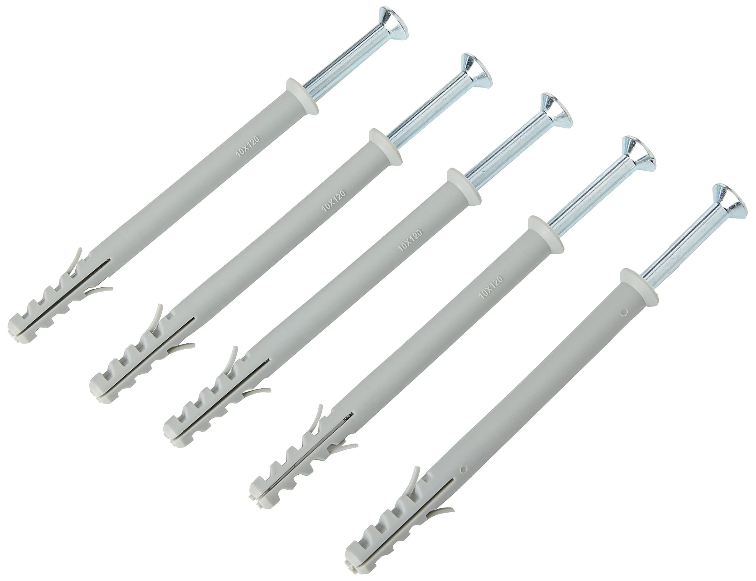 AHC K-ZPNFF10120B5 M10 x 120 mm Nylon Frame Fixing - White/Grey (Pack of 5)