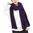 Wander Agio Women's Warm Scarves Long Shawl Winter Warm Large Scarf Pure Color