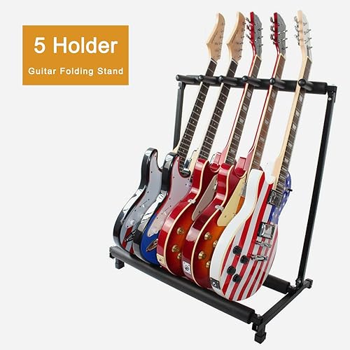 AllRight Guitar Stand Multi Acoustic Guitar Rack Bass Stand 5 Way Amazon.co.uk Musical Instruments