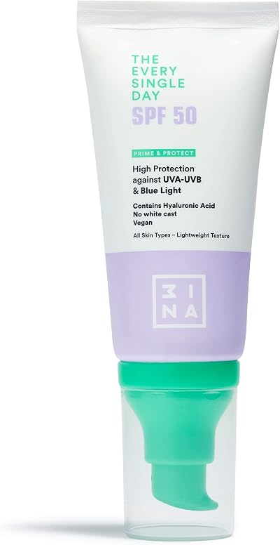 3INA The Every Single Day SPF50 Face Moisturiser Vegan Hyaluronic
