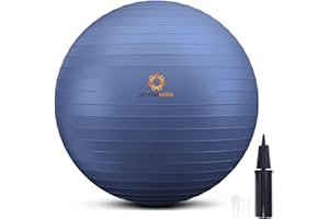 Primasole Exercise Ball for Balance Stability Fitness Workout Yoga Pilates at Home Office & Gym Birthing Ball for Pregnancy, Office Ball Chair