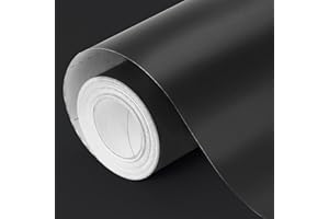 Donyang Black Wrapping Paper, 17inch x 33ft Solid Color Matte Metallic Wrapping Paper Roll, Gift Wrapping Paper for Birthday, Christmas, Wedding, Father's Day, Baby Shower, Graduation, Arts & Crafts