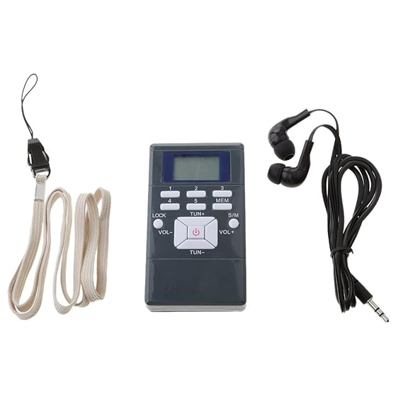 MagiDeal Tragbare Mini Radio Drahtlose Taschenradio mit LED Anzeige Stereo Player - Grau