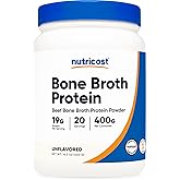 Nutricost Beef Bone Broth Protein Powder Unflavored (20 Servings) - Gluten-Free, GMO-Free