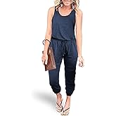 PRETTYGARDEN Womens Jumpsuit Casual Summer Romper 2026 Sleeveless Tank Lounge Cruise Airport Outfits Vacation Spring Clothes