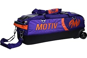 MOTIV Apex Triple Slim-Roller Bowling Bag With Shoe Bag | Compact premium design | Venom Shock LE
