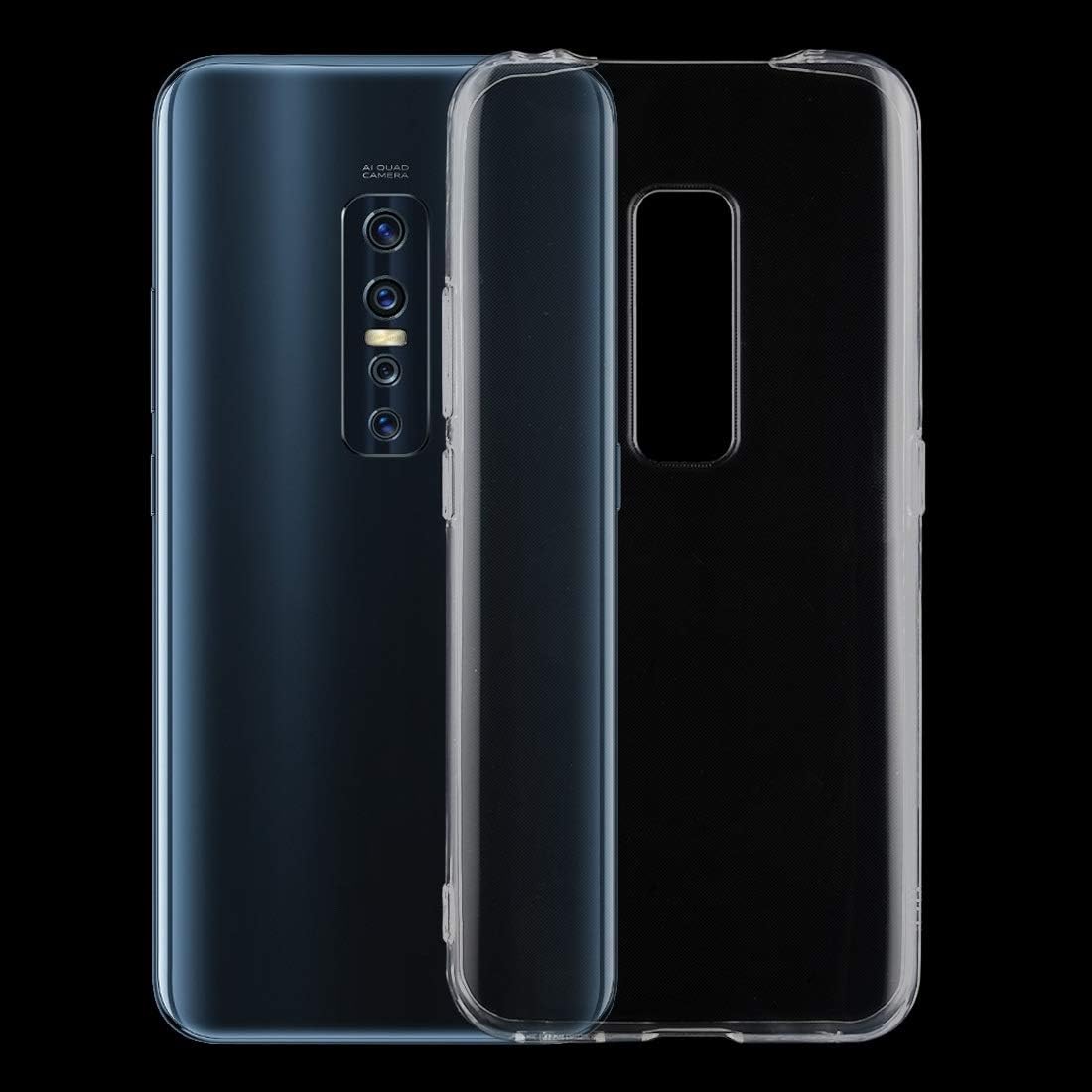 Yikuaigang Phone Case Shock-Absorption Bumper Cover for Vivo V17 Pro 0.75mm Ultra Thin Transparent TPU Case