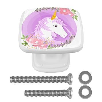 Schrankknöpfe und zieht Einhorn blüht lila Bücherregal Knöpfe
