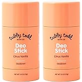 TUBBY TODD Deo Stick - Kids Deodorant - Aluminum-Free, Baking Soda-Free, Citrus Vanilla Deodorant for Sensitive Skin - Odor Protection with Tapioca Starch & Magnesium - Safe for Kids & Tweens - 2Pk