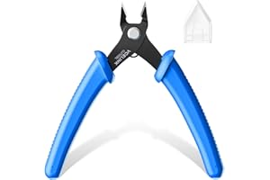 VCELINK Small Wire Cutter Spring-loaded GJ706BL, Precision Flush Cutter Pliers Diagonal Cutters for Electronics, Jewelry Making, Model Craft and 3D Printer, 5-Inch