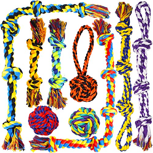 SHARLOVY 9 Pack Dog Rope Toys