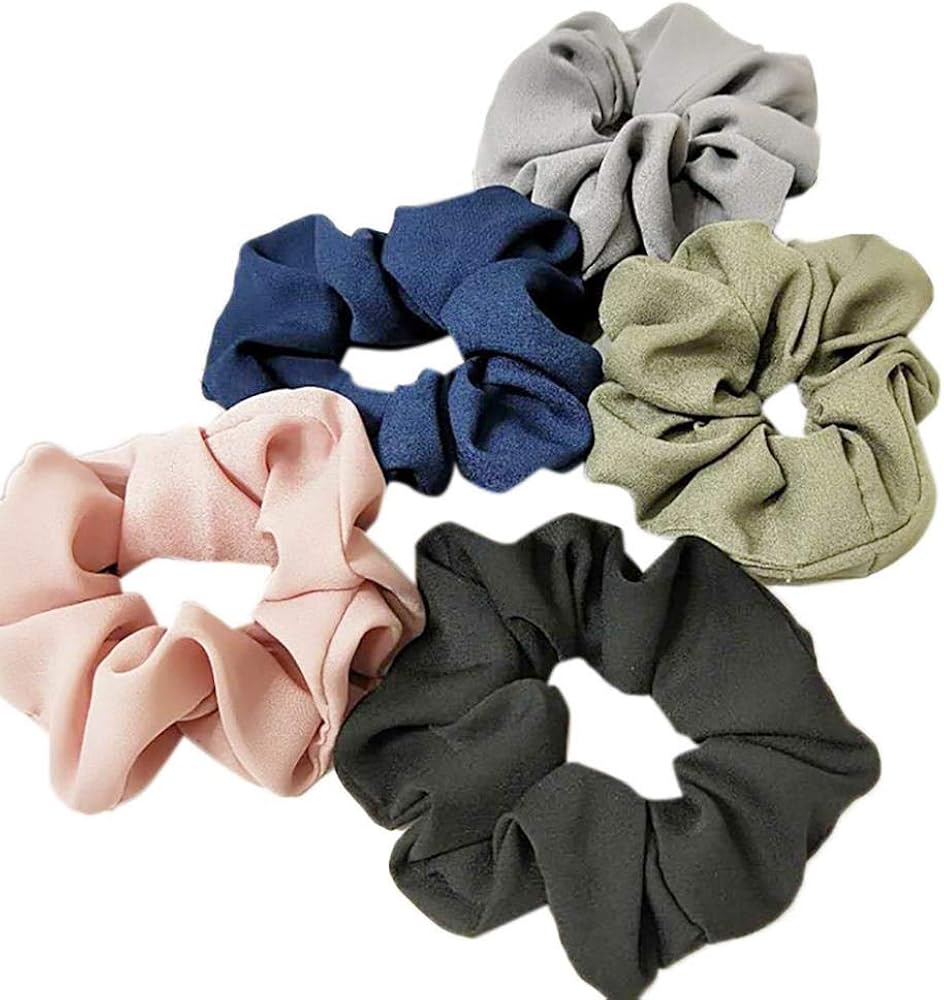 6 Satin-Haargummis In Weinrot – Weich, Elastisch, 10,9 Cm Durchmesser