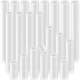 Pasimy 200 Pcs White Nylon Spacers 1/2 '' Thick, 1/2 '' OD 0.257 '' ID Round Rubber Plastic Washers Electrical Outlet Screw S