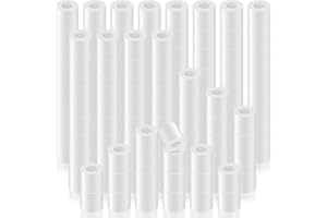 Pasimy 200 Pcs White Nylon Spacers 1/2 '' Thick, 1/2 '' OD 0.257 '' ID Round Rubber Plastic Washers Electrical Outlet Screw Spacers for Robotics Electrical Screws, Switch and Receptacle