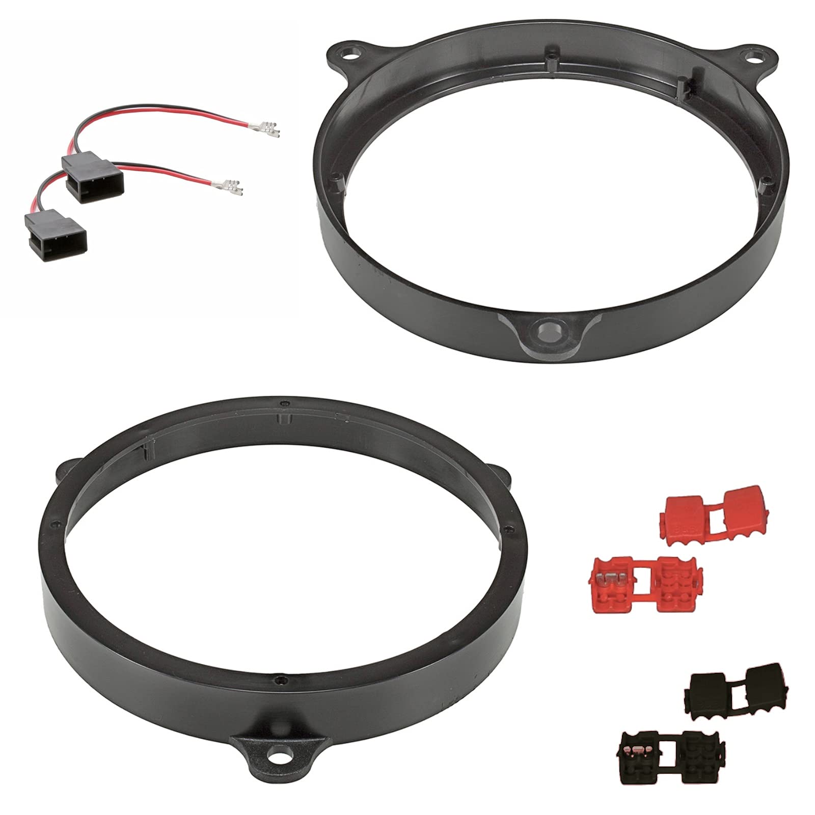 Sound-way - Speaker Rings Adapter Mounts suitable for Toyota Yaris Avensis Corolla for 6.5" inch / 165mm din speakers - KC-TO01